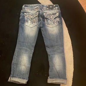 Miss me cuffed capri animal print size 26 perfect condition